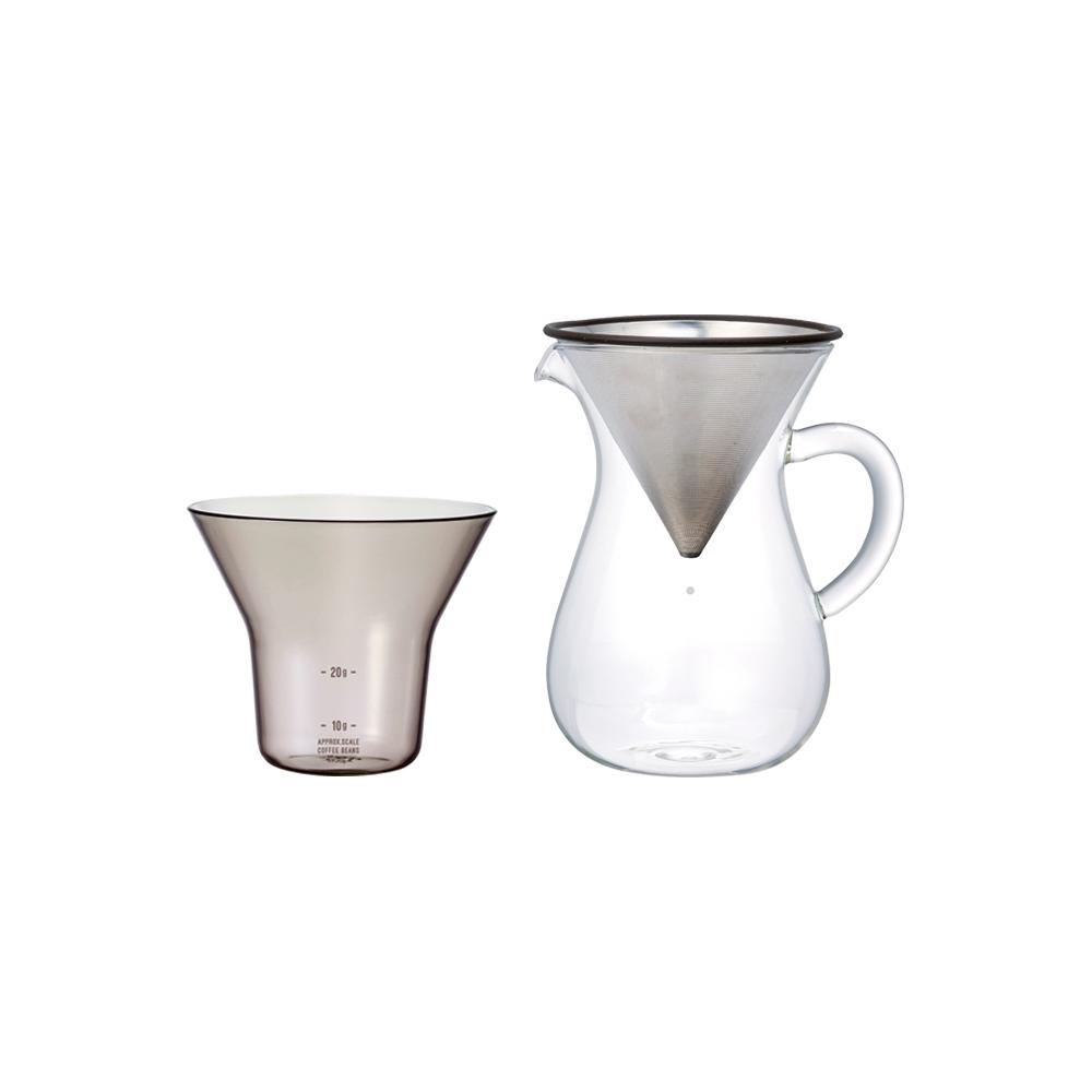 SCS coffee carafe set 2cups stainless steel