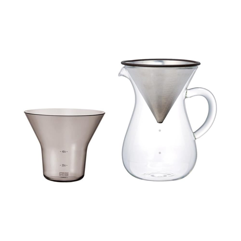 SCS coffee carafe set 4cups stainless steel