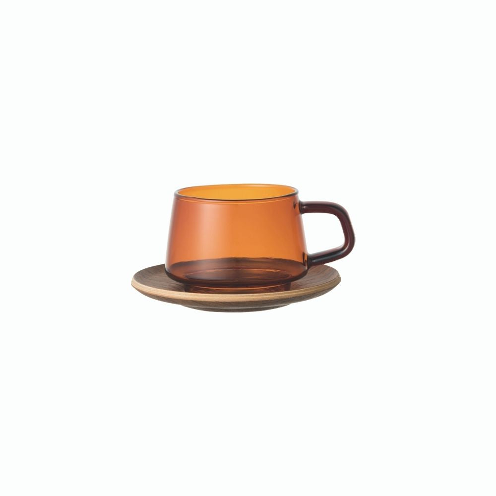 SEPIA cup & saucer 270ml amber