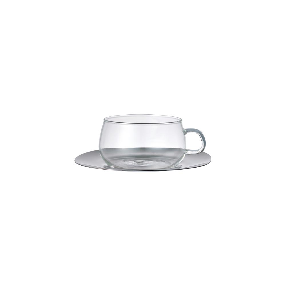 UNITEA cup & saucer 230ml stainless steel